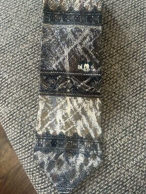 Disney Mickey Mouse Tie Co Atlas Design Gothenburg Sweden Silk Brown EUC